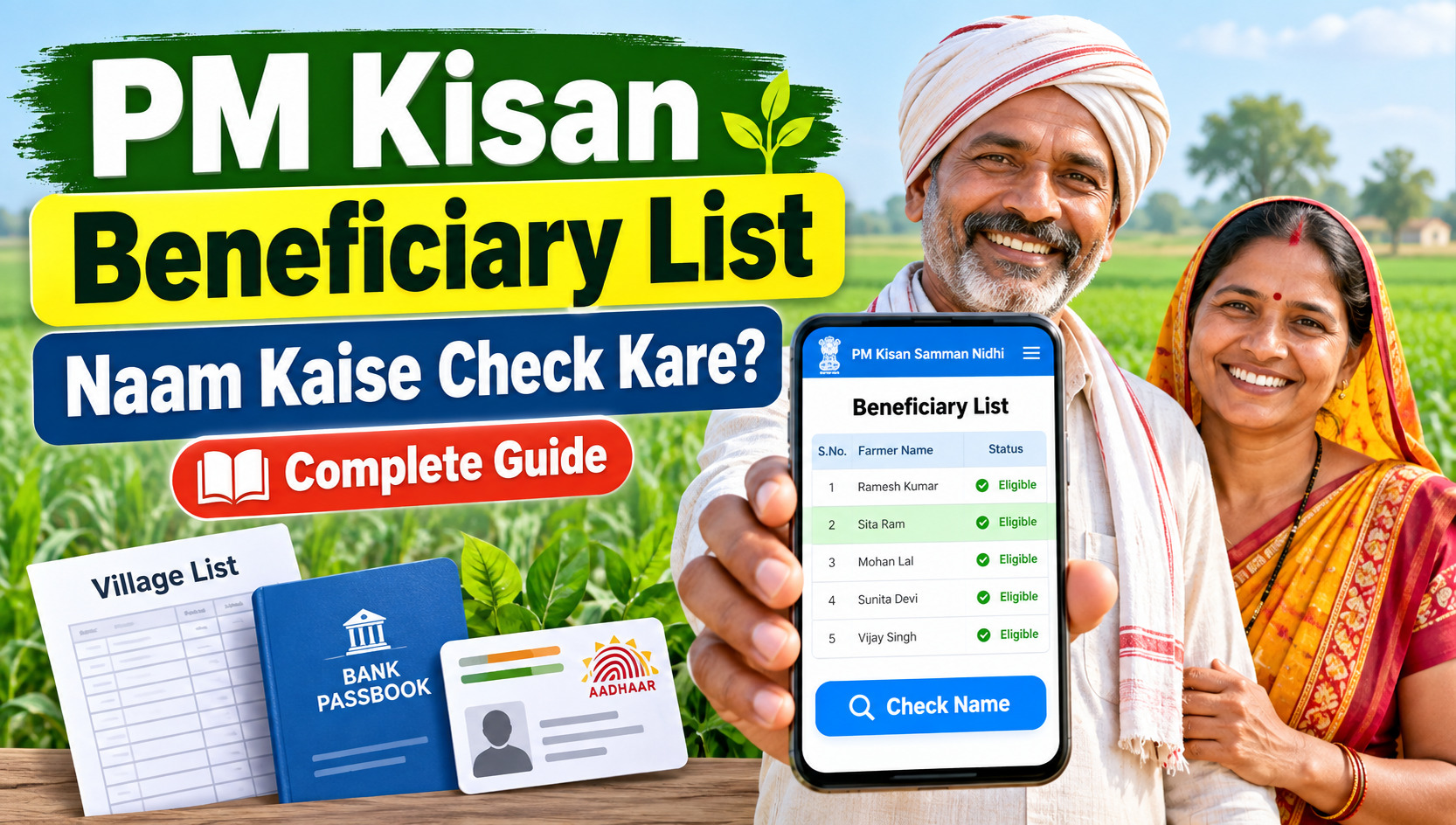 PM Kisan Beneficiary List Mein Naam Kaise Check Kare? Complete Guide